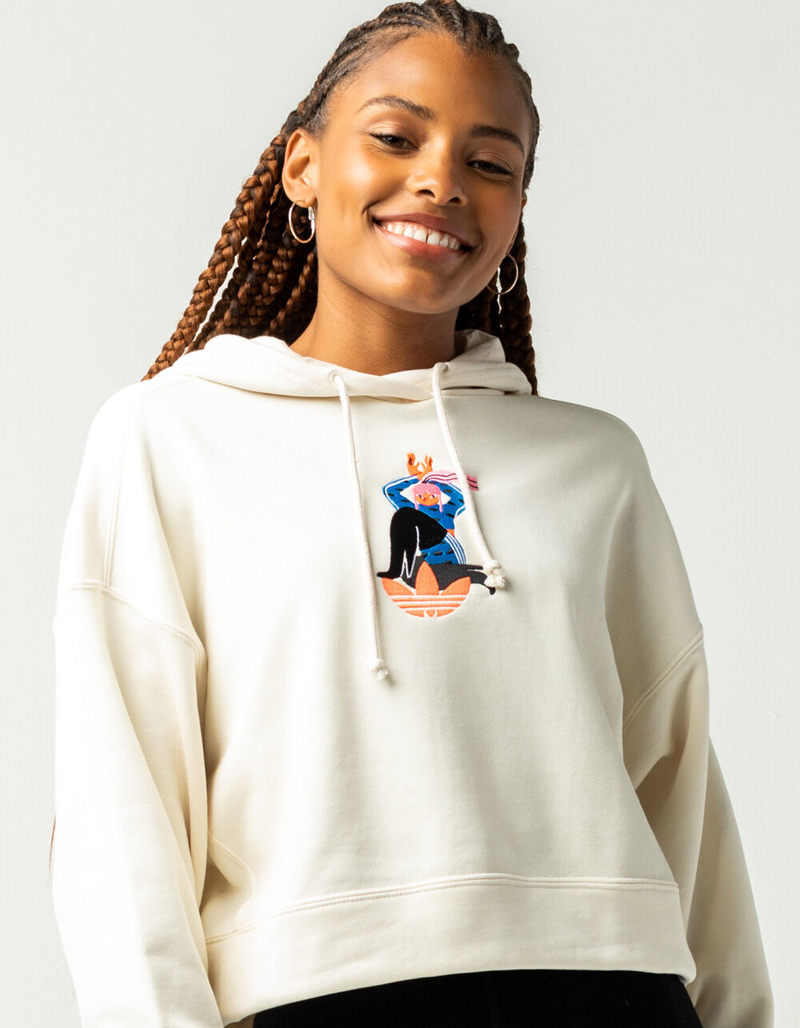 ADIDAS Adicolor Essentials x Egle Womens No-Dye Organic Crop Hoodie image number 0