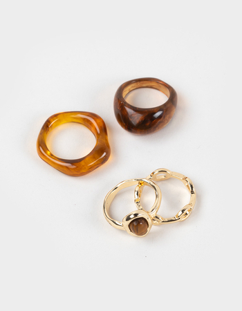 FULL TILT 4 Pack Acrylic/Stone Ring Set Primary Image