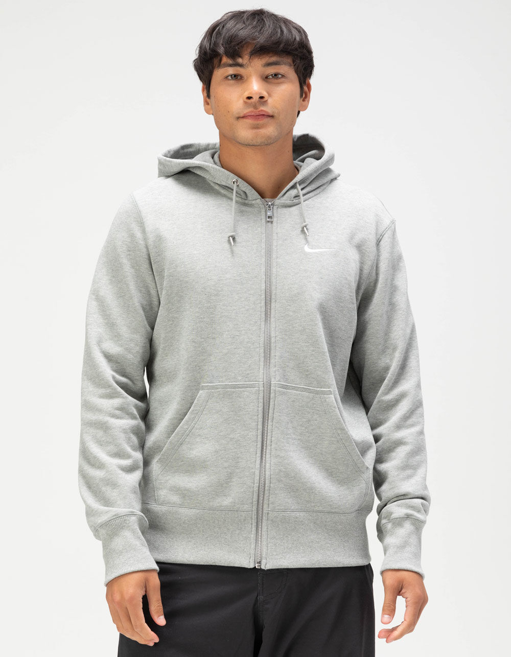 NIKE Full Zip Mens Hoodie - HEATHER GRAY | Tillys
