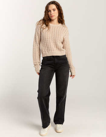 FULL TILT Open Weave Womens Sweater Alternative Image