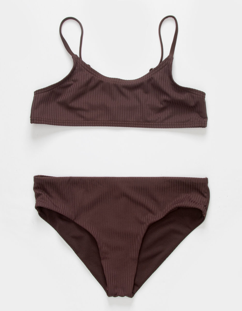 DAMSEL Flat Rib Bralette Girls Bikini Set image number 0
