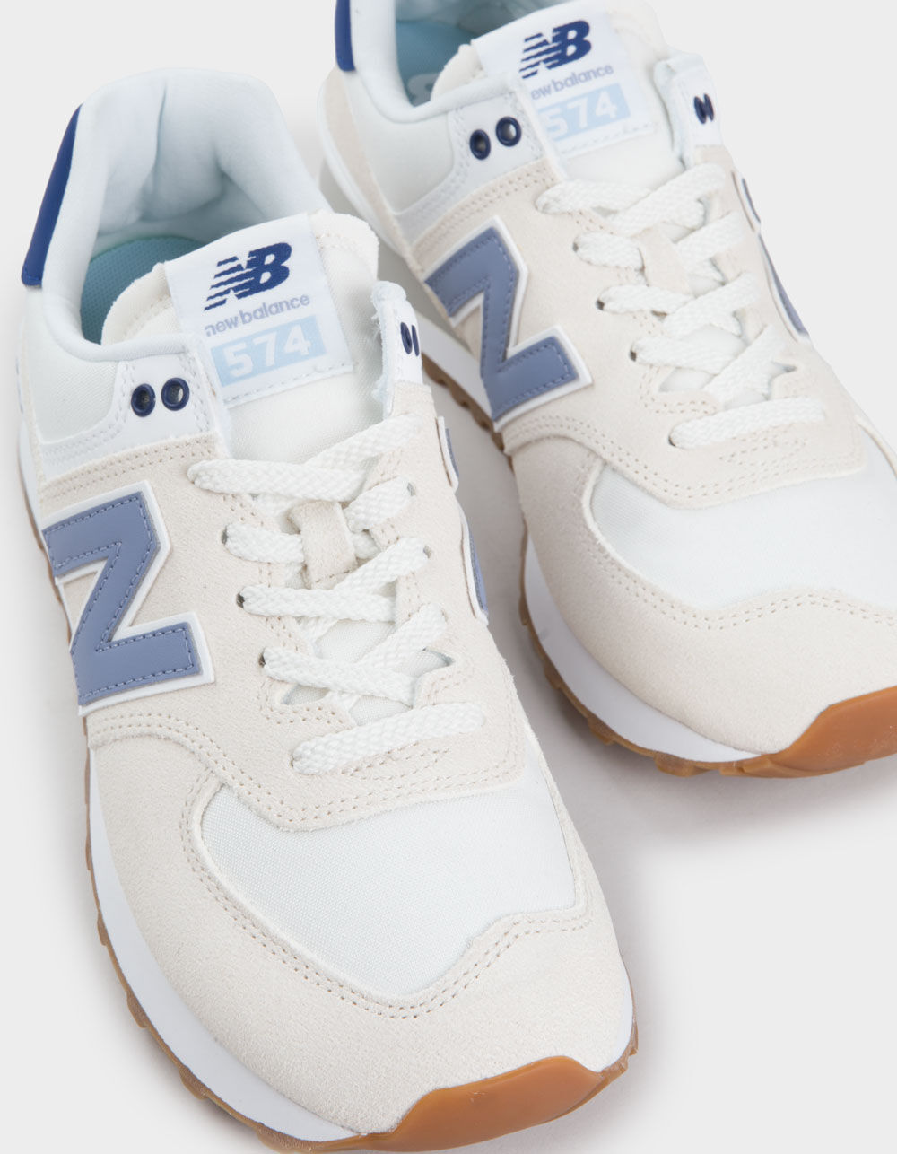 NEW BALANCE 574 Womens Shoes - WHT/BLUE | Tillys