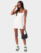 EDIKTED Adele Open Back Ribbed Mini Dress image number 5