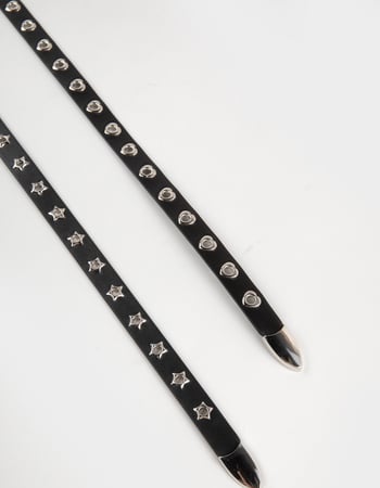 2 Pack Grommet Skinny Belts Alternative Image