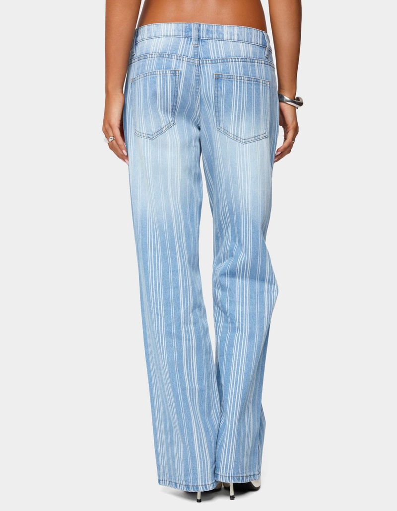 EDIKTED Tera Striped Low Rise Jeans image number 2
