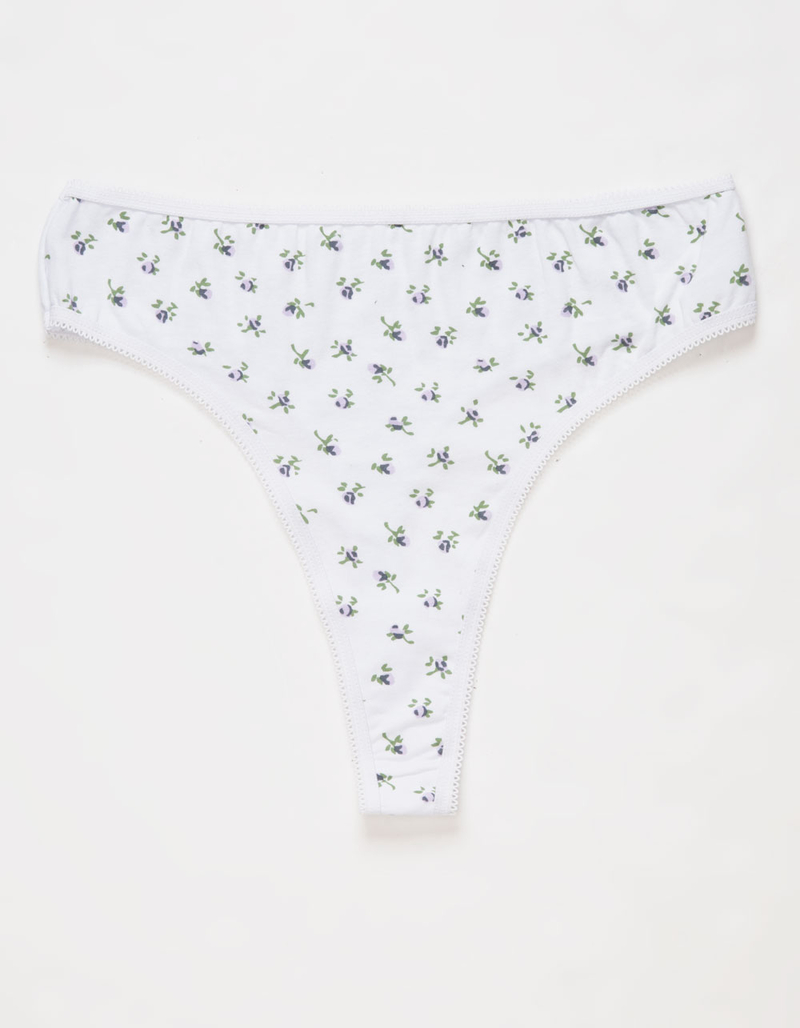 FULL TILT Picot Trim High Leg Thong image number 0