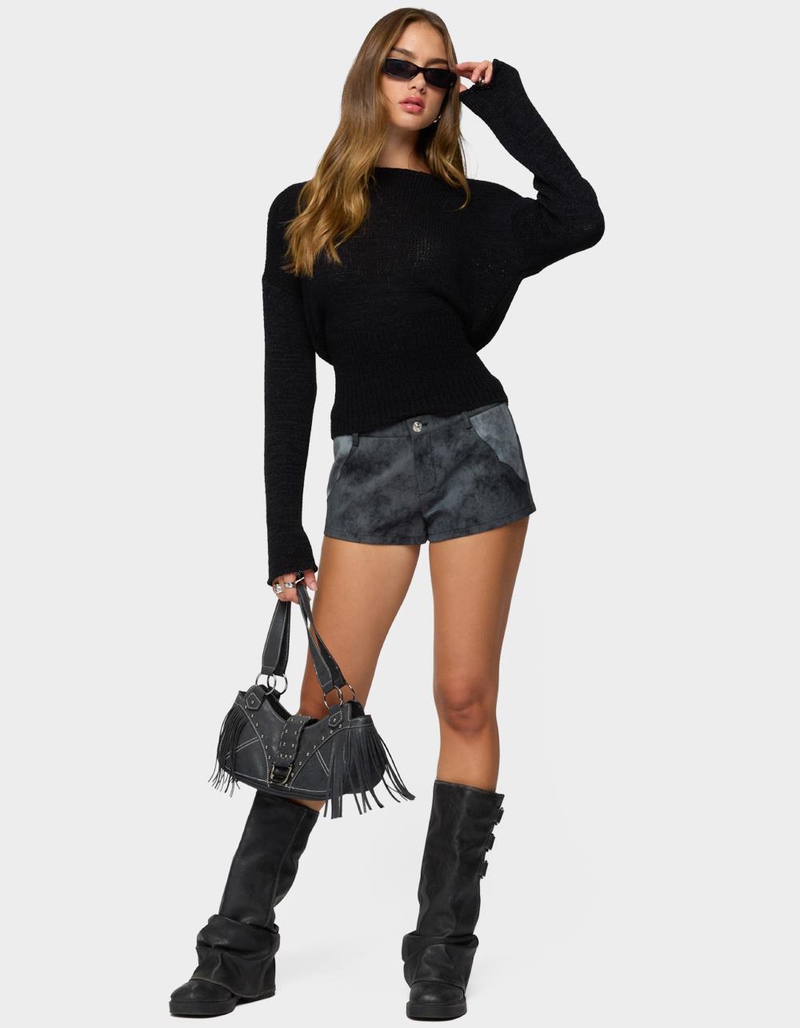EDIKTED Tezi Boat Neck Light Knit Top image number 4