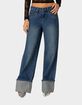EDIKTED Vesper Cuffed Low Rise Jeans image number 1