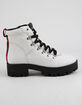 STEVE MADDEN Bam White Womens Combat Boots image number 2