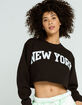 FULL TILT New York Womens Crop Sweatshirt image number 1
