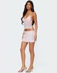 EDIKTED Nelley Beaded Sequin Chiffon Mini Skirt image number 3