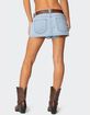 EDIKTED Stitched Up Denim Mini Skort image number 5
