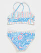 ROXY Cascais Floral Girls Reversible Bralette Bikini Set image number 2