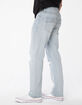 RSQ New York Slim Straight Light Indigo Mens Vintage Flex Ripped Jeans image number 3