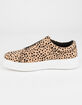 QUPID Elastic Womens Cheetah Slip-On Shoes image number 4