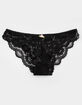 FULL TILT Lace Rose Bow Black Panties image number 1