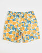 BLUE CROWN Orange Life Mens 7" Swim Shorts image number 3