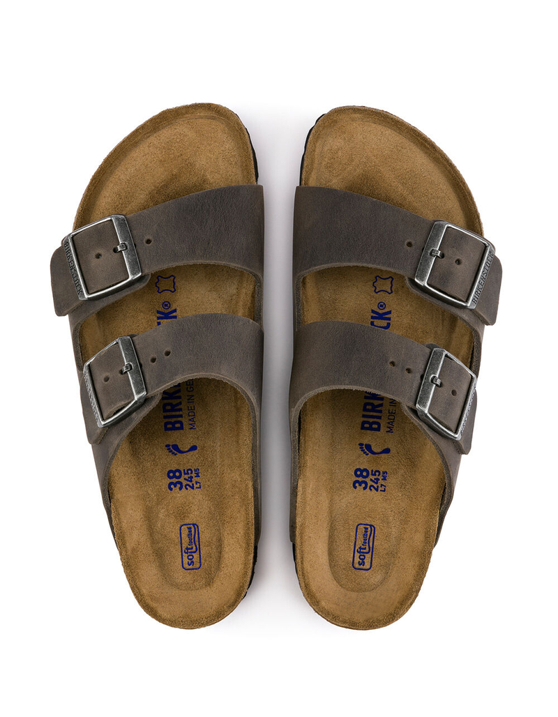 BIRKENSTOCK Arizona Soft Footbed Mens Iron Sandals image number 1