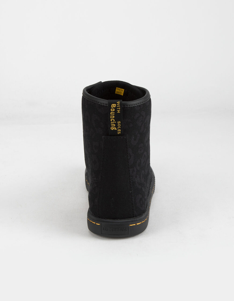 DR. MARTENS Sheridan Leopard Womens Canvas Boots image number 3