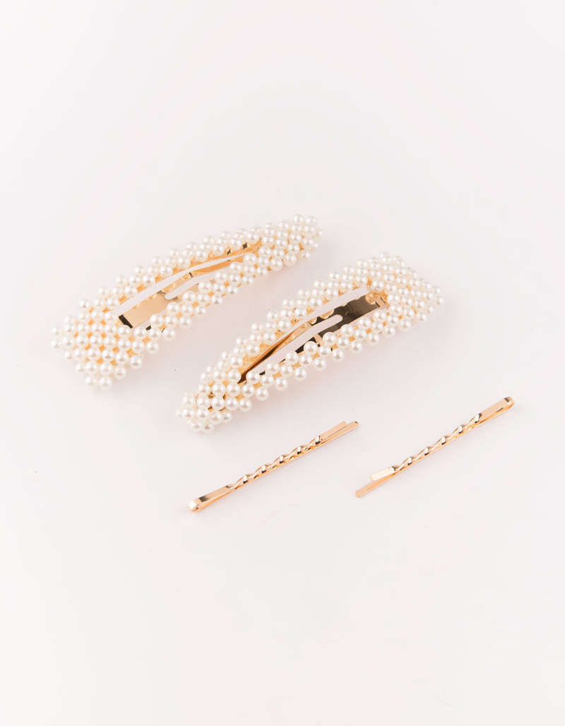 FULL TILT 4 Pack Pearl Hair Clips & Bobby Pins image number 0