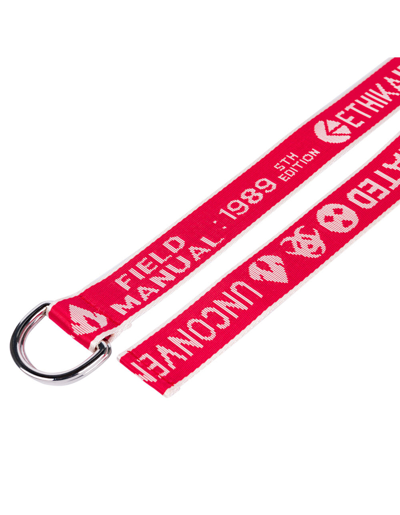 ETHIKA D Buckle Red Web Belt image number 3