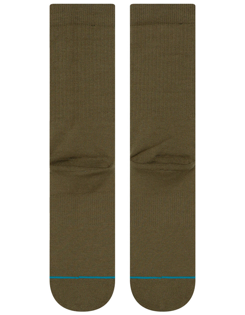 STANCE Icon Mens Green Crew Socks image number 2