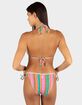 HURLEY Printed Stripe Crochet Scrunch Classic Tri Womens Bikini Top image number 2