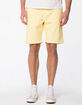 RSQ Mid Length Mens Light Yellow Chino Shorts image number 2