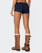 EDIKTED Ciel Low Rise Denim Micro Shorts image number 4