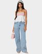 EDIKTED Rena Ribbed Peplum Tube Top image number 2