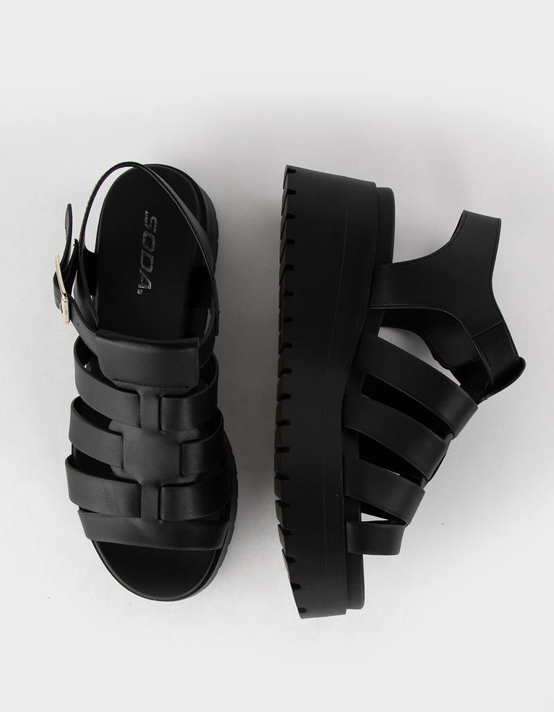 SODA Fisherman Womens Flatform Sandals image number 4