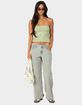 EDIKTED Petite Magda Low Rise Acid Wash Jeans image number 2