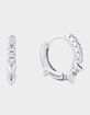 DO EVERYTHING IN LOVE 14K White Gold Dipped CZ Hopp Earrings image number 1
