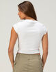 TRUE RELIGION Ruched Womens Cap Sleeve Baby Tee image number 4
