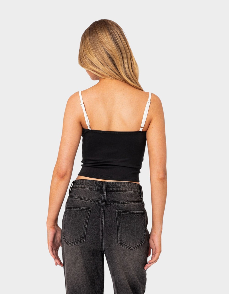 EDIKTED Yang Contrast Strap Tank Top image number 3