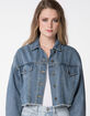 RSQ Crop Frayed Womens Denim Jacket image number 1