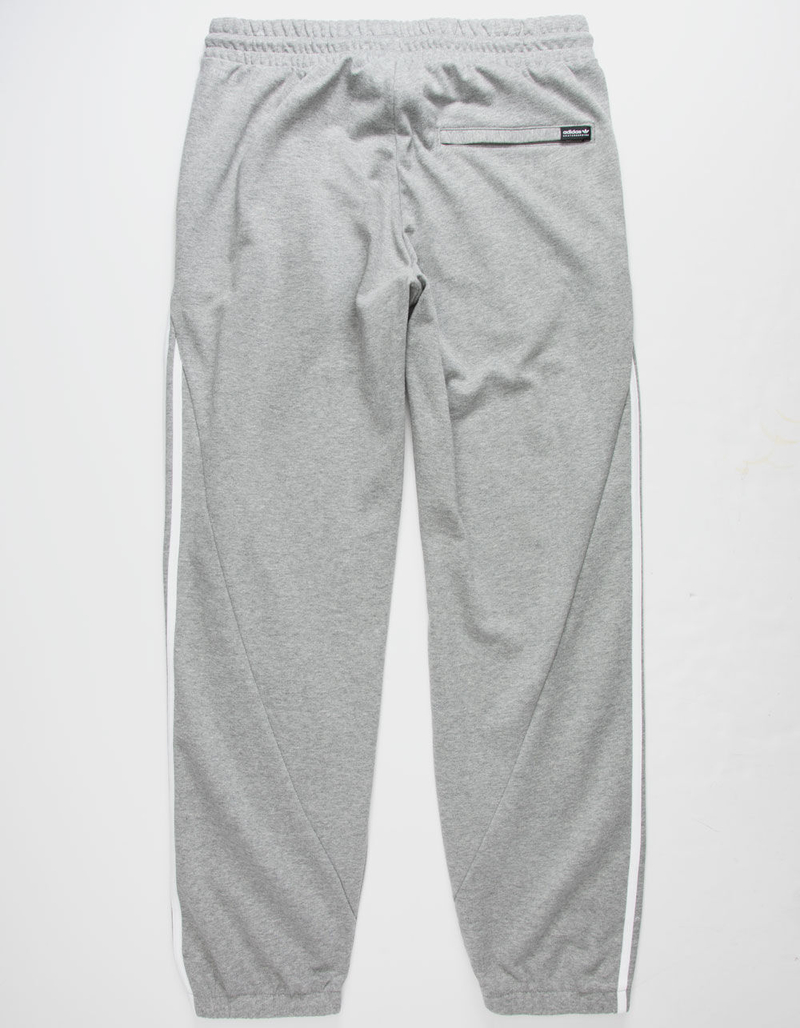 ADIDAS Insley Medium Gray Heather & White Mens Sweatpants image number 1