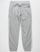 ADIDAS Insley Medium Gray Heather & White Mens Sweatpants image number 2