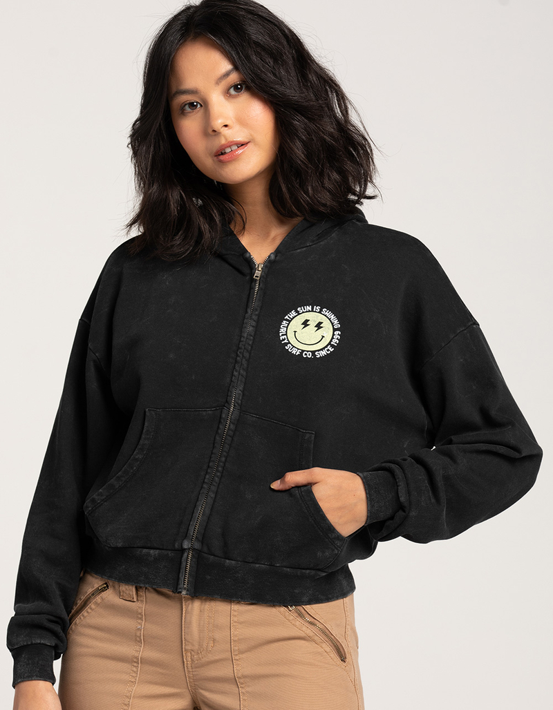 HURLEY Sunshine Smiley Zip-Up Womens Hoodie image number 0