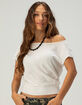 BDG Urban Outfitters Womens Off The Shoulder Banded Bottom Top image number 1