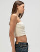 FULL TILT Texture Cinch Womens Tube Top image number 3