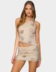 EDIKTED Astrid Beaded Backless One Shoulder Top image number 1