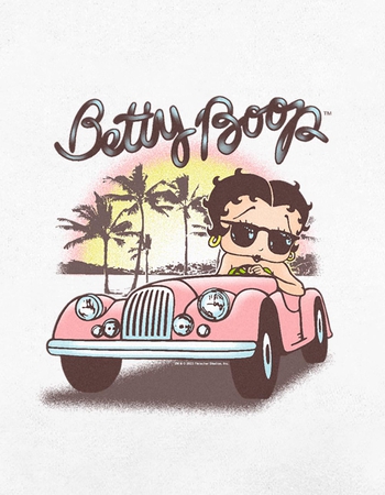 BETTY BOOP Sunset Palms Unisex Crewneck Sweatshirt Alternative Image