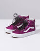 VANS Glitter SK8-Hi Zip Wild Aster & True White Girls Shoes image number 2