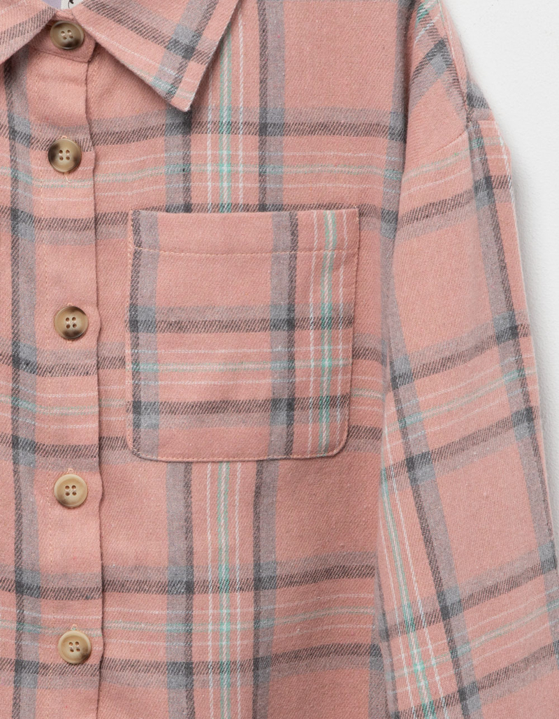 HEART AND ARROW Cropped Girls Flannel image number 1