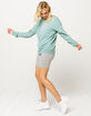 FULL TILT Essentials Washed Boyfriend Green Womens Sweatshirt image number 5