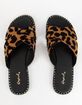QUPID Criss Cross Womens Leopard Sandals image number 5