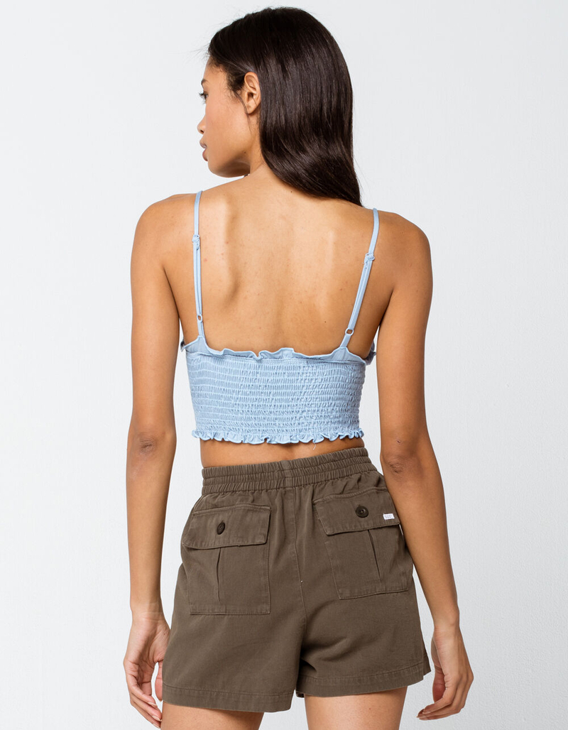 IVY & MAIN Solid Smock Womens Light Blue Crop Cami image number 2
