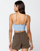 IVY & MAIN Solid Smock Womens Light Blue Crop Cami image number 3
