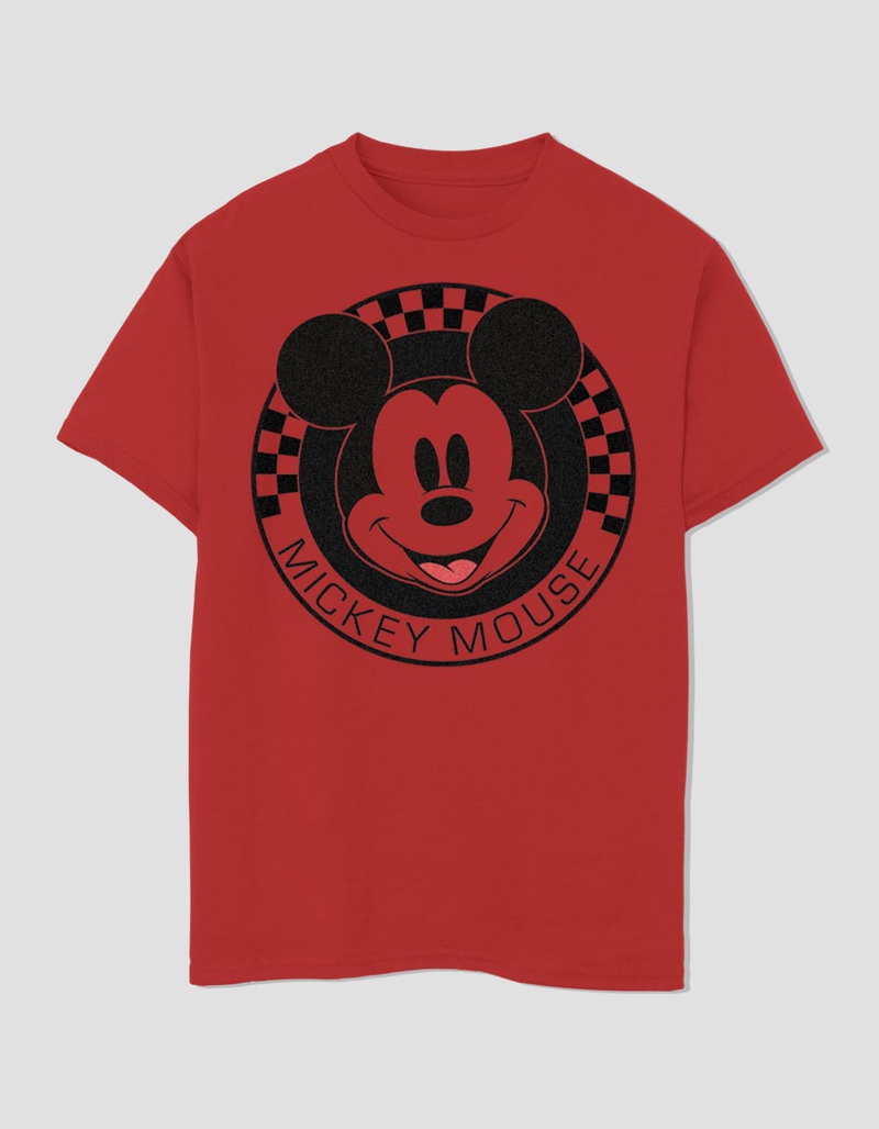 DISNEY Mickey Mouse Checkered Unisex Kids Tee RED Tillys